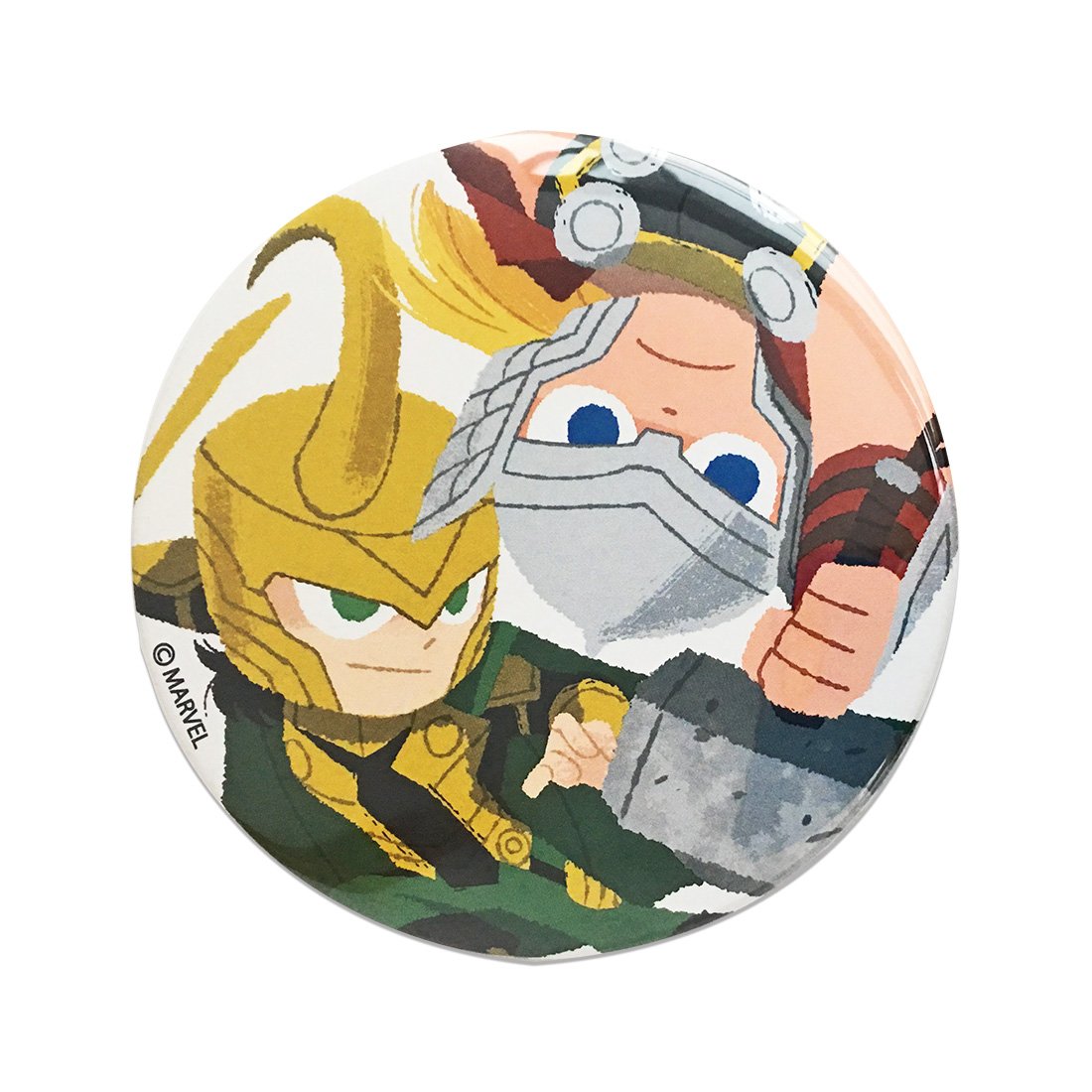 Amazon | マーベル 缶バッチ φ7.5cm Thor&Loki SPTB574 | バッジ
